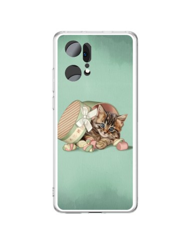 Coque Oppo Find X5 Pro Chaton Chat Kitten Boite Bonbon Candy - Maryline Cazenave