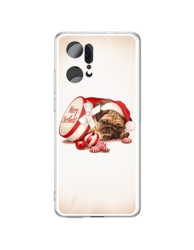 Coque Oppo Find X5 Pro Chien Dog Pere Noel Christmas Boite - Maryline Cazenave