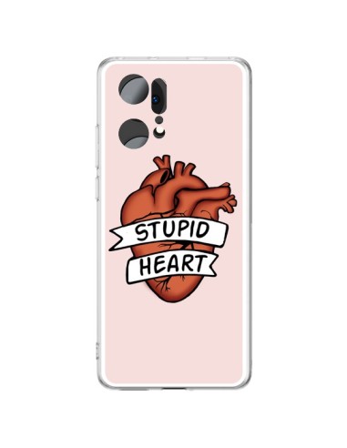Coque Oppo Find X5 Pro Stupid Heart Coeur - Maryline Cazenave