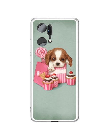Coque Oppo Find X5 Pro Chien Dog Cupcake Gateau Boite - Maryline Cazenave
