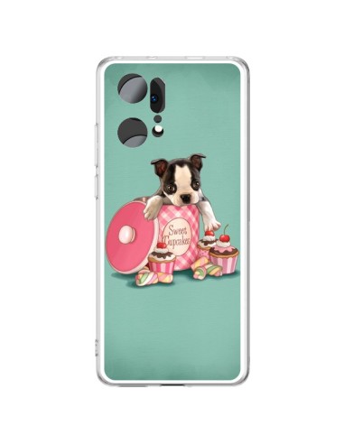 Coque Oppo Find X5 Pro Chien Dog Cupcakes Gateau Boite - Maryline Cazenave