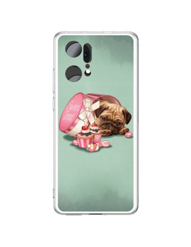 Cover Oppo Find X5 Pro Cane Cupcakes Torta Bonbon Boite - Maryline Cazenave