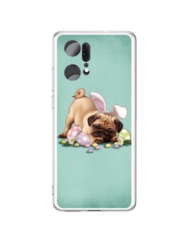 Coque Oppo Find X5 Pro Chien Dog Rabbit Lapin Pâques Easter - Maryline Cazenave