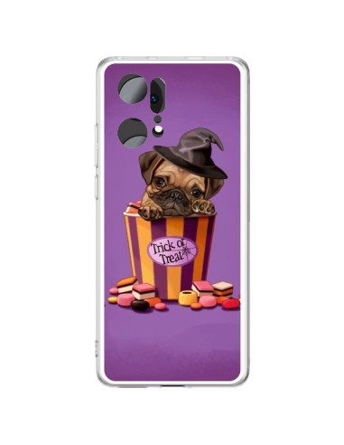Coque Oppo Find X5 Pro Chien Dog Halloween Sorciere Bonbon - Maryline Cazenave