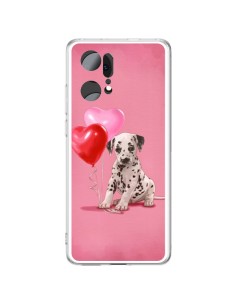 Coque Oppo Find X5 Pro Chien Dog Dalmatien Ballon Coeur - Maryline Cazenave