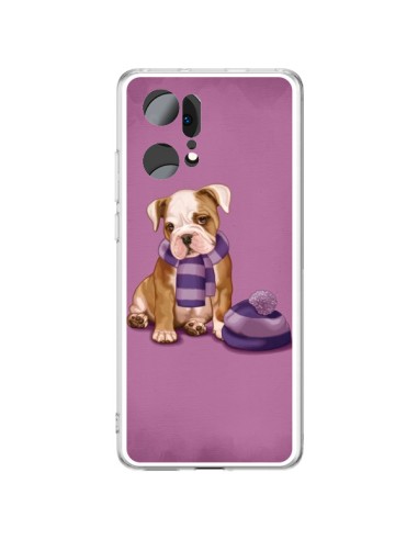 Coque Oppo Find X5 Pro Chien Dog Echarpe Bonnet Froid Hiver - Maryline Cazenave