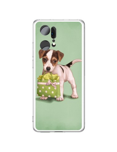 Coque Oppo Find X5 Pro Chien Dog Shopping Sac Pois Vert - Maryline Cazenave