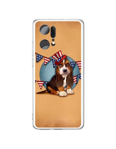 Coque Oppo Find X5 Pro Chien Dog USA Americain - Maryline Cazenave