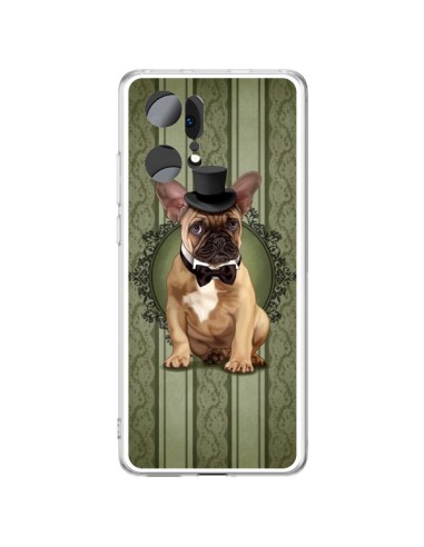 Cover Oppo Find X5 Pro Cane Bulldog Papillon Cappello - Maryline Cazenave