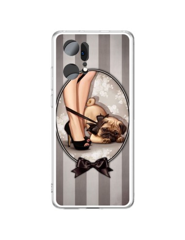 Coque Oppo Find X5 Pro Lady Noir Noeud Papillon Chien Dog Luxe - Maryline Cazenave