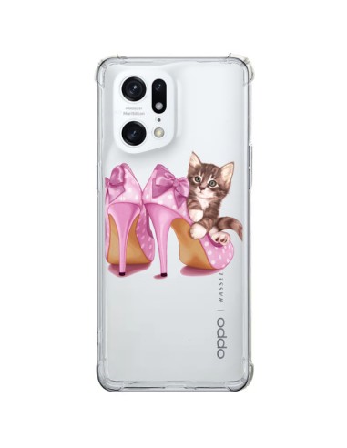 Coque Oppo Find X5 Pro Chaton Chat Kitten Chaussures Shoes Transparente - Maryline Cazenave