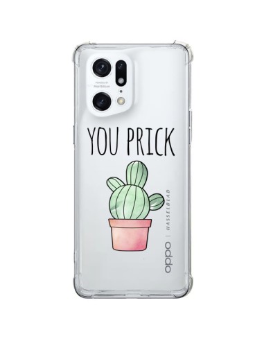 Cover Oppo Find X5 Pro You Prick Cactus Trasparente - Maryline Cazenave