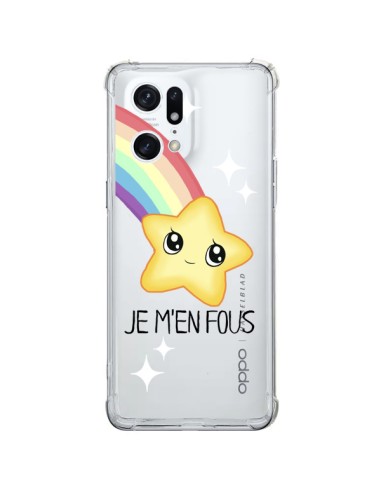 Cover Oppo Find X5 Pro Stella Etoile Je M'en Fous Trasparente - Maryline Cazenave