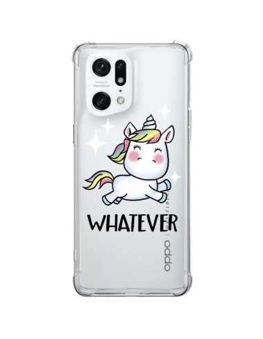 Coque Oppo Find X5 Pro Licorne Whatever Transparente - Maryline Cazenave