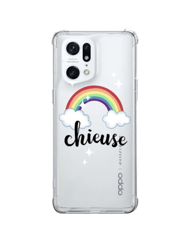 Coque Oppo Find X5 Pro Chieuse Arc En Ciel Transparente - Maryline Cazenave