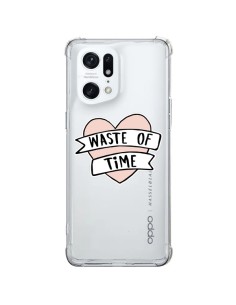 Cover Oppo Find X5 Pro Waste Of Time Trasparente - Maryline Cazenave