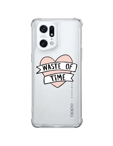 Cover Oppo Find X5 Pro Waste Of Time Trasparente - Maryline Cazenave