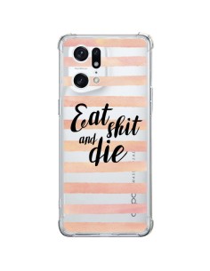 Oppo Find X5 Pro Case Eat, Shit and Die Clear - Maryline Cazenave