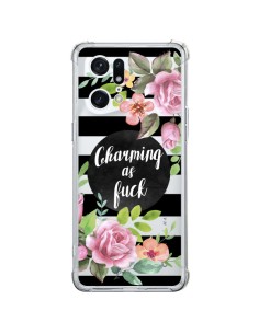 Coque Oppo Find X5 Pro Charming as Fuck Fleurs Transparente - Maryline Cazenave