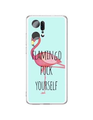 Coque Oppo Find X5 Pro Flamingo Fuck Yourself - Maryline Cazenave