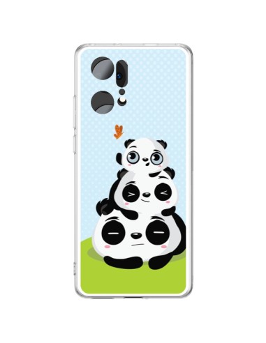 Coque Oppo Find X5 Pro Panda Famille - Maria Jose Da Luz