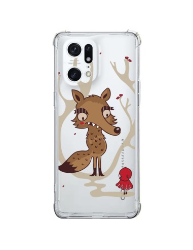 Coque Oppo Find X5 Pro Le Petit Chaperon Rouge Loup Hello Big Wolf Transparente - Maria Jose Da Luz