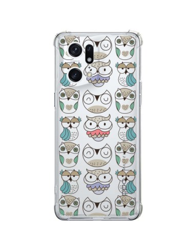 Coque Oppo Find X5 Pro Chouettes Owl Hibou Transparente - Maria Jose Da Luz