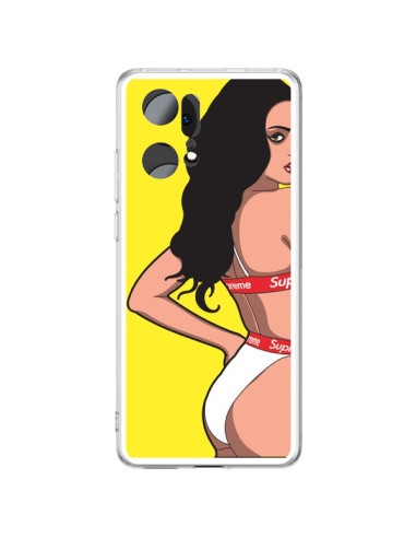 Coque Oppo Find X5 Pro Pop Art Femme Jaune - Mikadololo