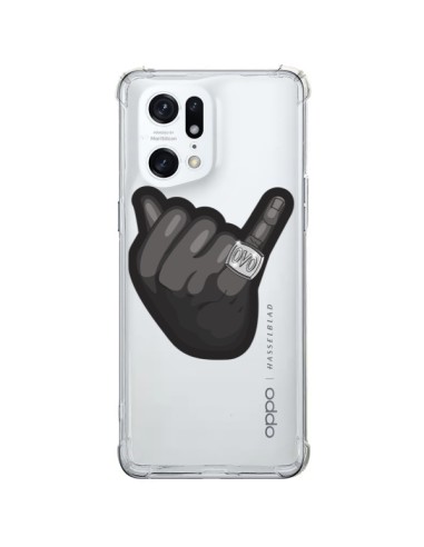 Coque Oppo Find X5 Pro OVO Ring bague Transparente - Mikadololo