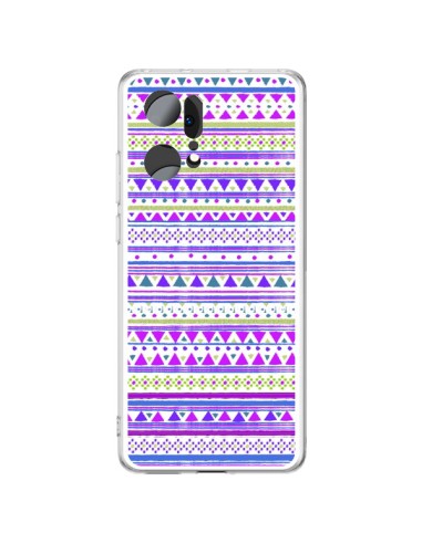 Coque Oppo Find X5 Pro Bandana Violet Azteque - Monica Martinez