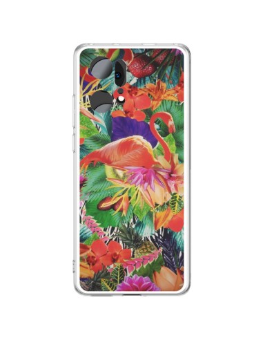 Coque Oppo Find X5 Pro Tropical Flamant Rose - Monica Martinez