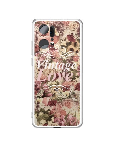 Coque Oppo Find X5 Pro Vintage Love Flower - Monica Martinez