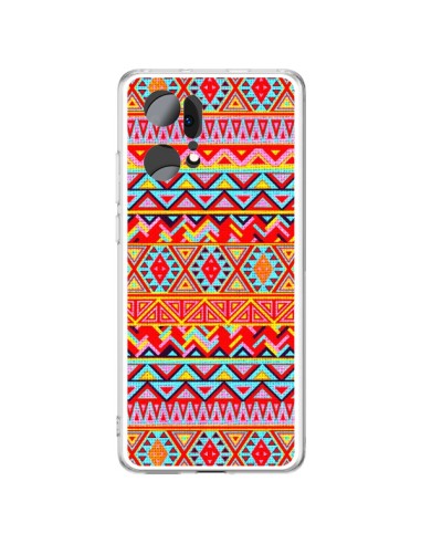 Coque Oppo Find X5 Pro India Style Pattern Bois Azteque - Maximilian San
