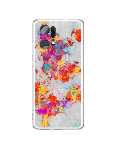Coque Oppo Find X5 Pro Terre Map Monde Mother Earth Crying - Maximilian San