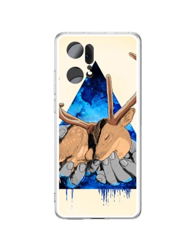 Coque Oppo Find X5 Pro Cerf Triangle Seconde Chance - Maximilian San