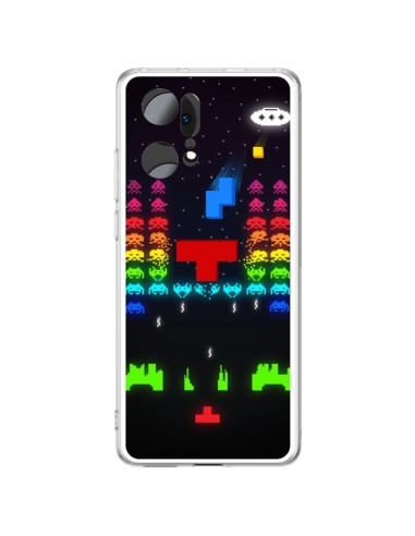 Coque Oppo Find X5 Pro Invatris Space Invaders Tetris Jeu - Maximilian San