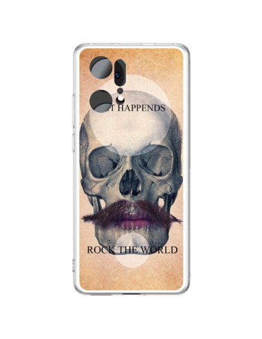 Coque Oppo Find X5 Pro Rock Skull Tête de Mort - Maximilian San