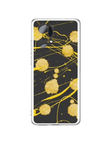 Coque Oppo Find X5 Pro Gold Splash Peinture Art - Maximilian San