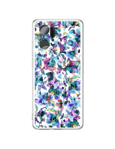 Oppo Find X5 Pro Case Aquatic Flowers Blue - Ninola Design