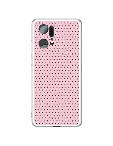 Coque Oppo Find X5 Pro Artsy Dots Pink - Ninola Design