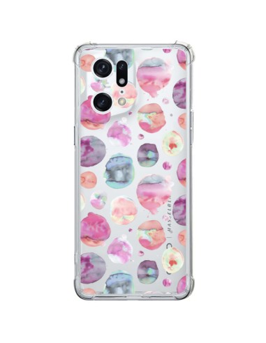 Oppo Find X5 Pro Case Big Watery Dots Pink - Ninola Design