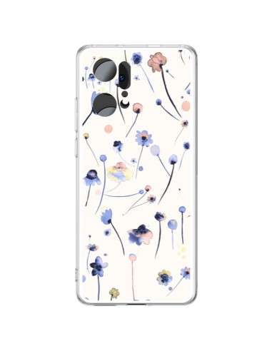 Oppo Find X5 Pro Case Blue Soft Flowers - Ninola Design