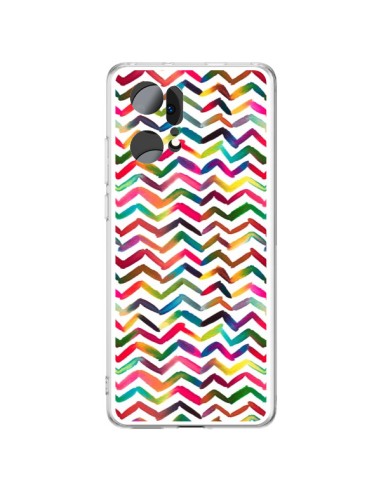 Oppo Find X5 Pro Case Chevron Stripes Multicolor - Ninola Design
