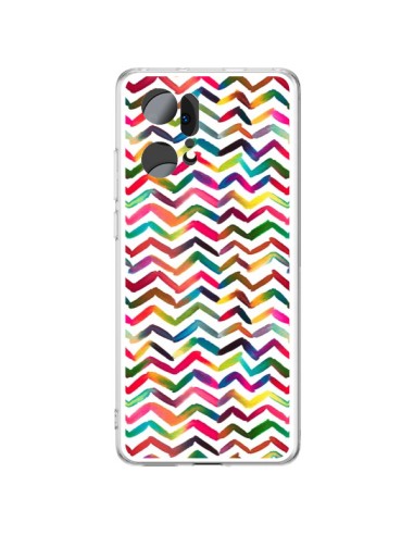 Cover Oppo Find X5 Pro Chevron Stripes Multicolore - Ninola Design