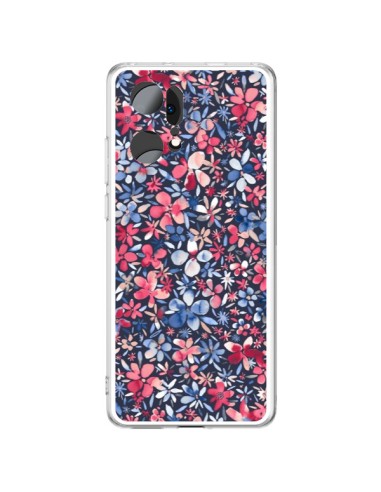 Oppo Find X5 Pro Case Colorful Little Flowers Azzurro - Ninola Design