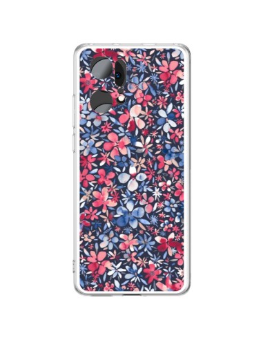 Cover Oppo Find X5 Pro Colorful Little Fiori Azzurro - Ninola Design