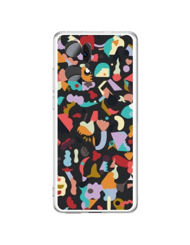 Coque Oppo Find X5 Pro Dreamy Animal Shapes Black - Ninola Design