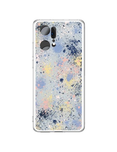 Coque Oppo Find X5 Pro Gradient Watercolor Lines Blue - Ninola Design