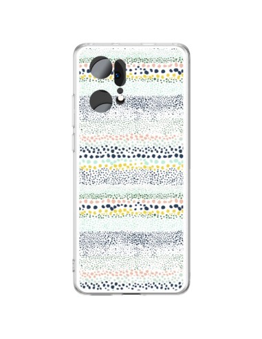 Coque Oppo Find X5 Pro Little Textured Dots Green - Ninola Design