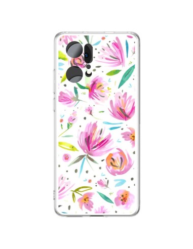 Oppo Find X5 Pro Case Painterly Waterolor Texture Flowers - Ninola Design